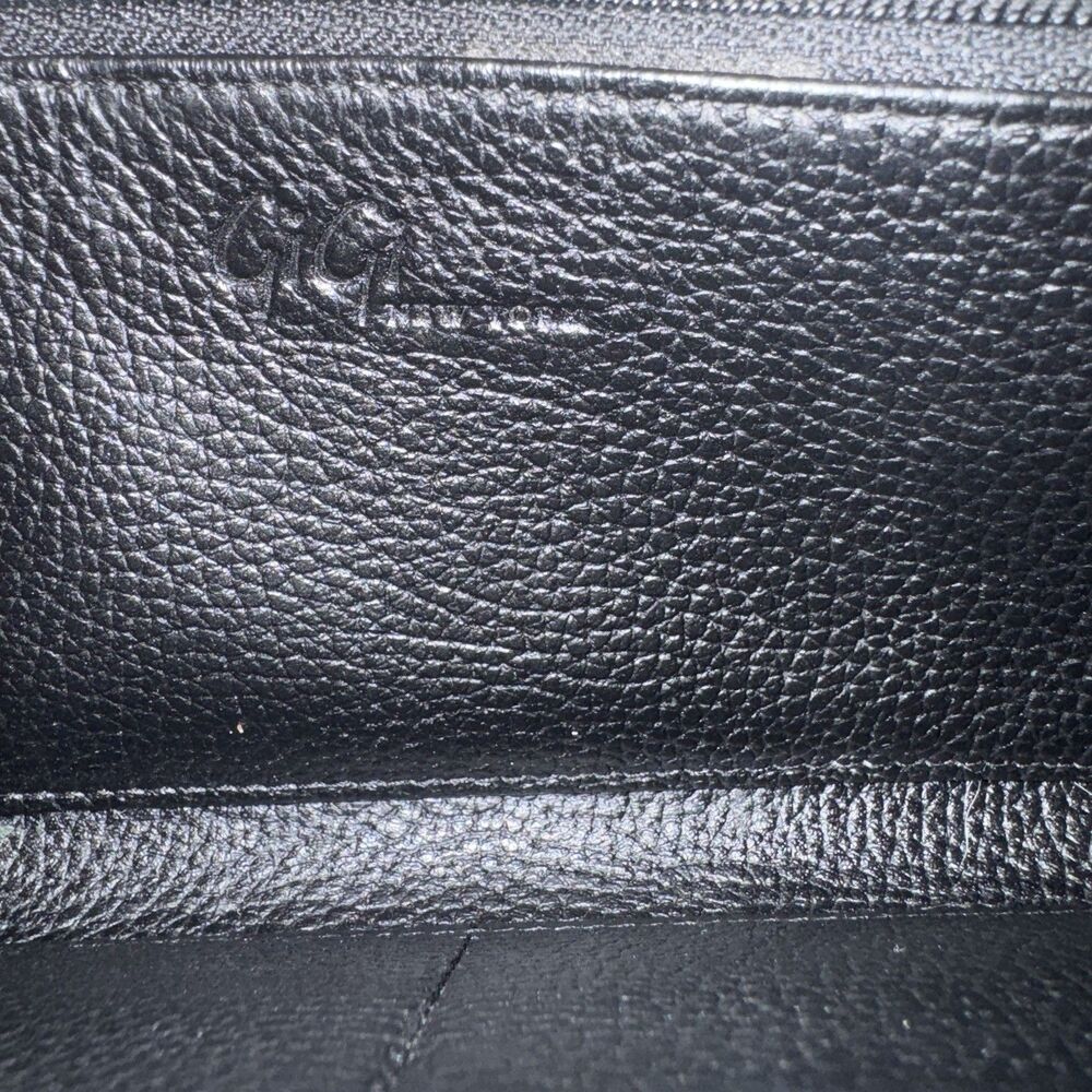 GiGi New York City Phone Wallet Black Python Leather Zip Around $215 - Picture 6 of 6